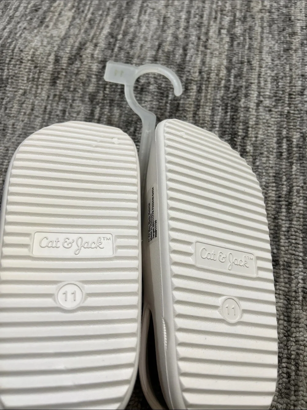 Cat & Jack Ankle Strap Open Toe White Sandals Size 11